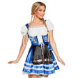 Blue Helena adult women's costume size L, Oktoberfest party outfit made of 100% polyester.