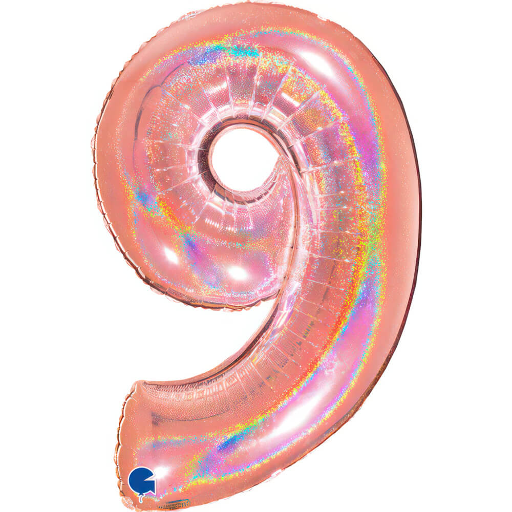 Ballon chiffre - Couleurs pailletées - 40"