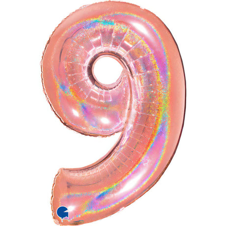 Ballon chiffre - Couleurs pailletées - 40"