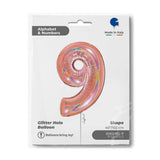 Ballon chiffre  - Rose gold holographique - 40" - Gonflage Hélium en boutique