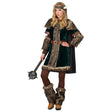 Adult women's Viking Helga costume in medium or large size, made of 100% polyester, ideal for historical or themed events.