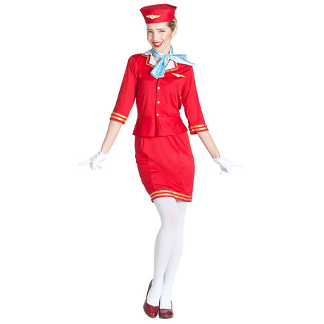 Costume adulte - hôtesse de l'air festif