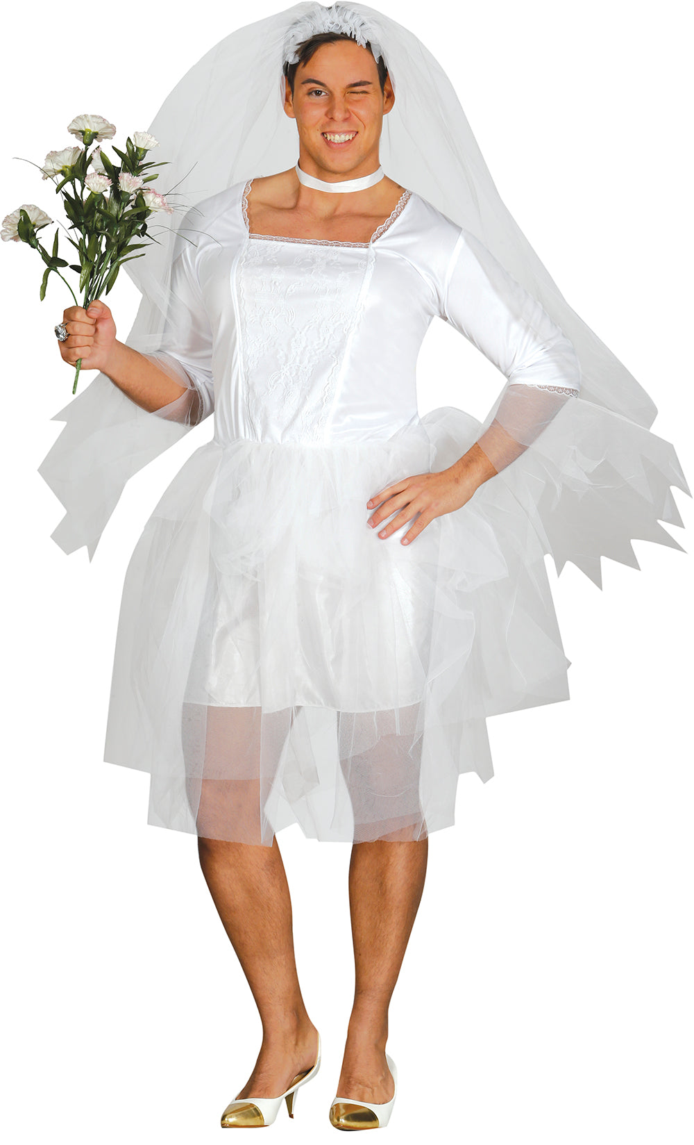 Men's Bride Costume - Veil and Dress