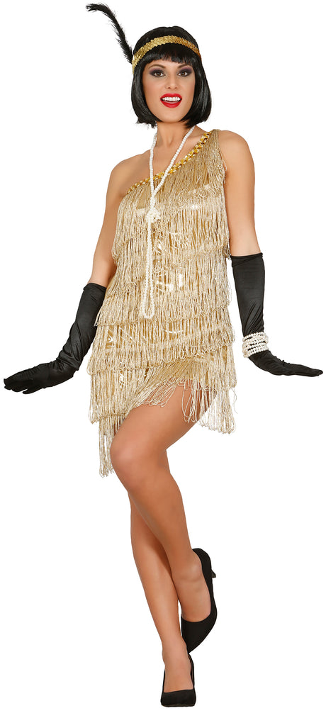 Costume charleston femme or polyester années 20