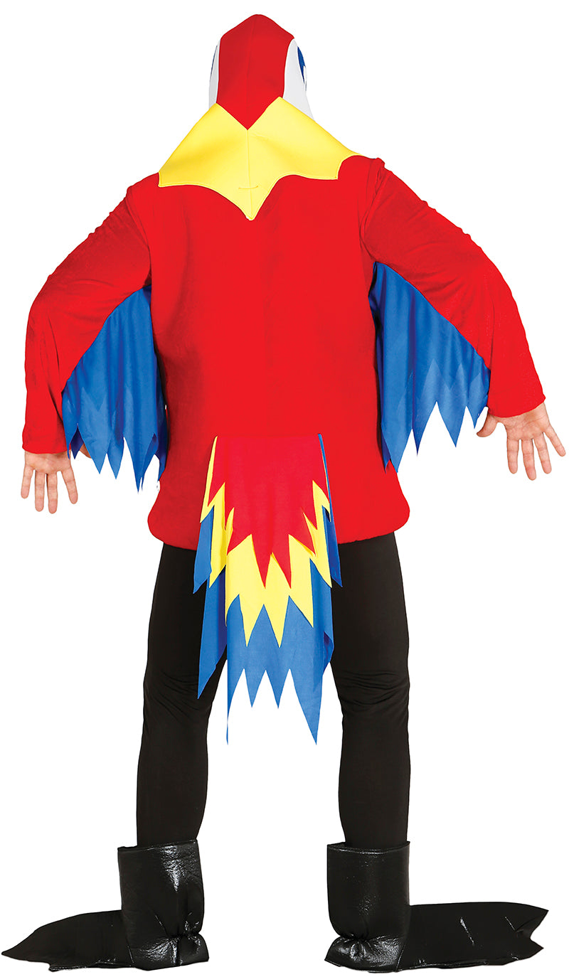 Adult multicoloured parrot costume - polyester - size L