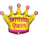 Ballon Birthday Queen - Rose - 30" - Gonflage Hélium en boutique