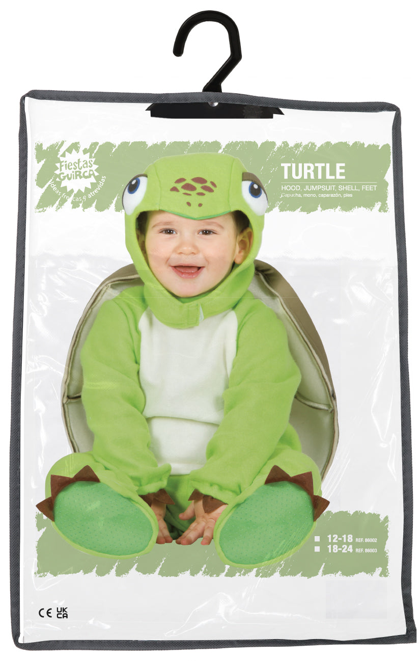 Déguisement tortue bébé vert - polyester - 12-18 mois