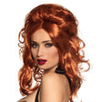 Lilly Rose brown wig for women made of 100% polyester, adult size, packaged in a box, ideal for Western costumes.