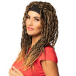 Emily wig for women with headband, brown color, 100% polyester, adult size, packaged in a box, ideal for rasta and costume styles.