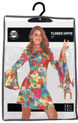 Multicolored hippie costume for women - Size M
