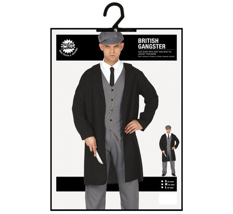 Déguisement gangster années 20 homme - noir et gris - adulte
