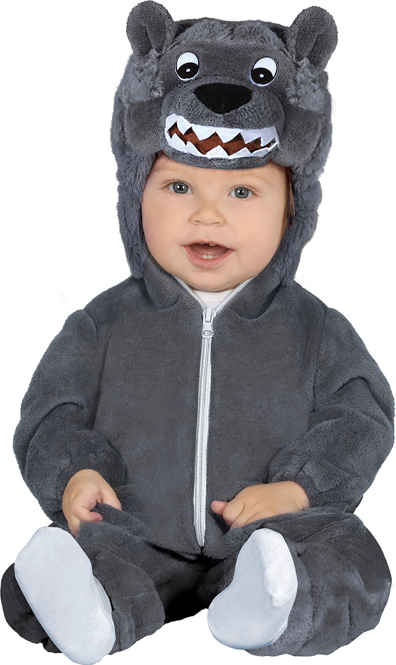 Costume loup gris bébé 12-18 mois en polyester