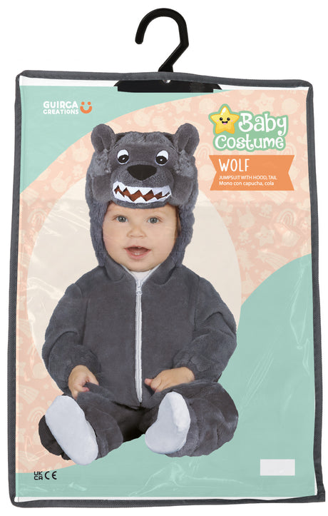 Costume loup gris bébé 12-18 mois en polyester