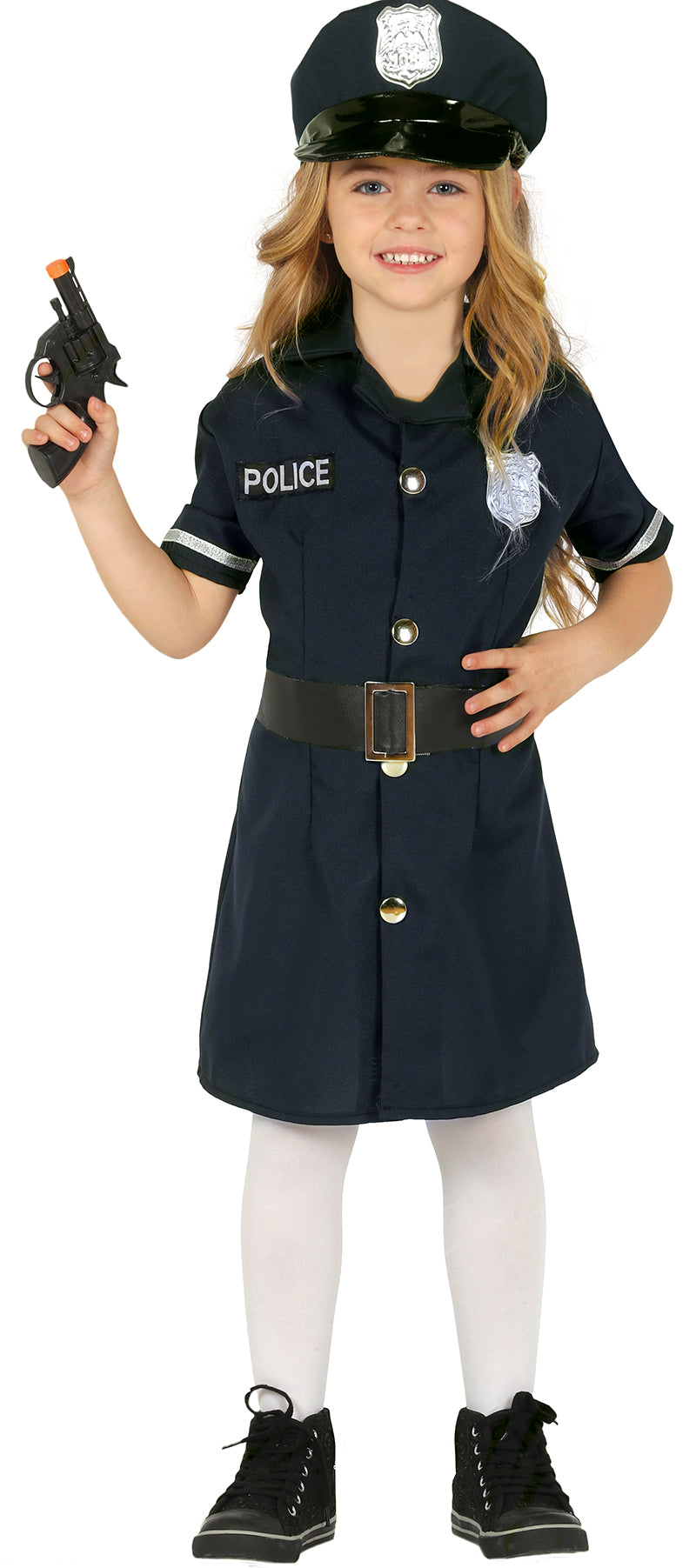 Girl's Police Costume - Belt, Hat, and Dress