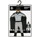 Déguisement super-héros musclé enfant gris et noir 10-12 ans