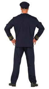 Déguisement pilote adulte bleu polyester