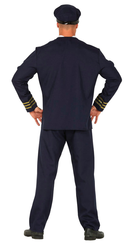 Déguisement pilote adulte bleu polyester