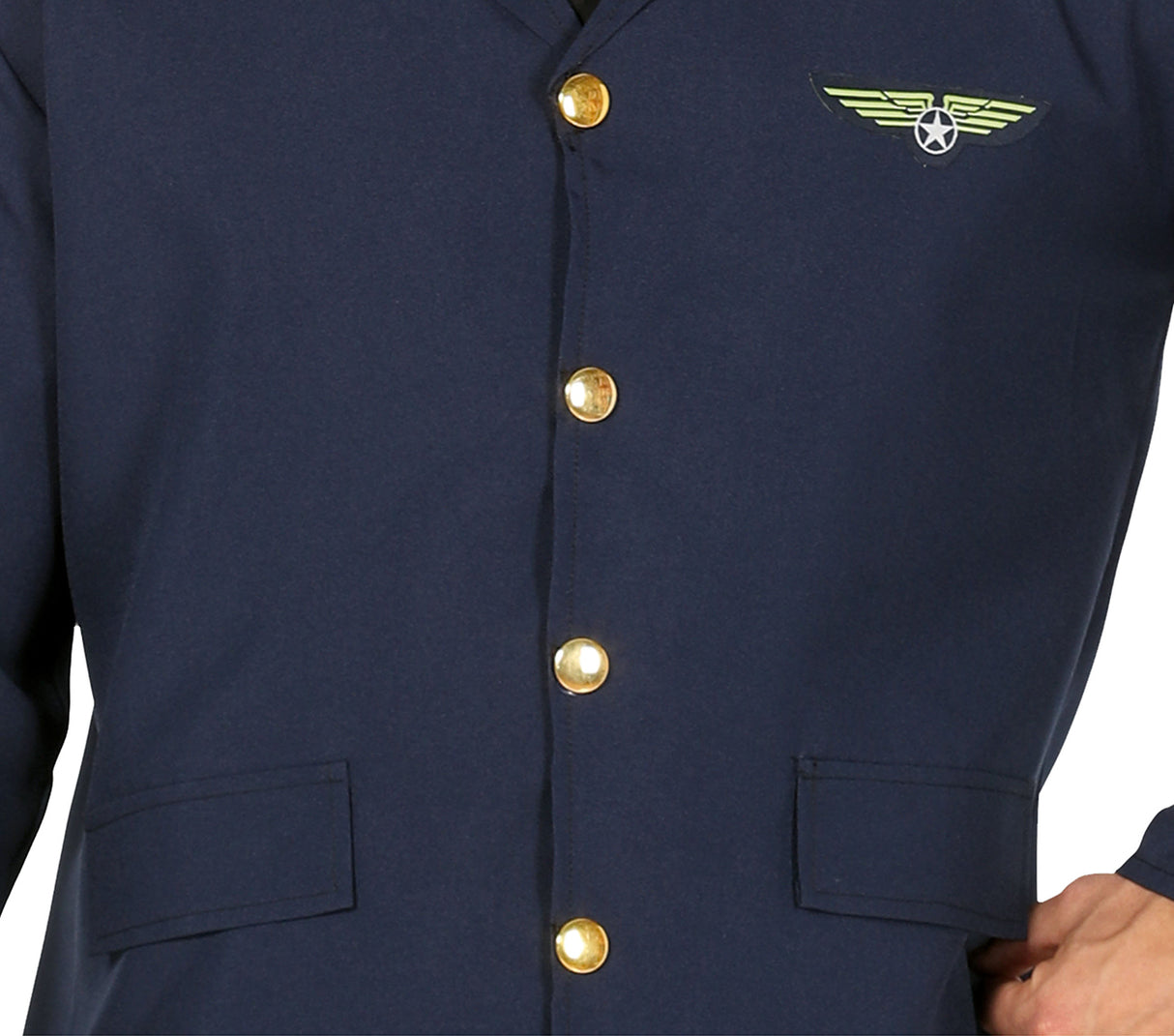 Déguisement pilote adulte bleu polyester