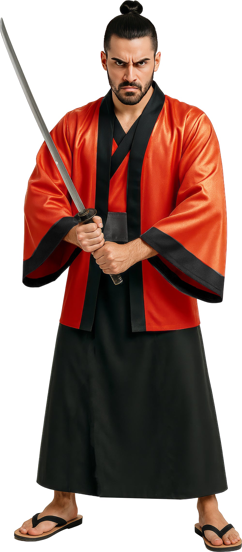 Men's Red Kimono Costume