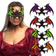 Felt bat mask for adults in four colors, Halloween costume accessory made of polyester and acrylic, suitable for men and women.