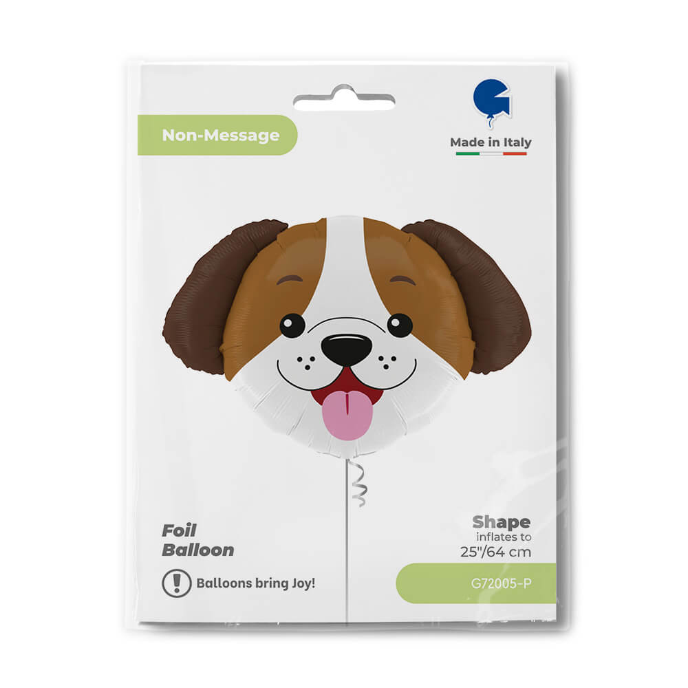 Ballon chien - Tête de chien - 25" - Gonflage Hélium en boutique