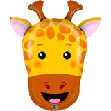 Ballon girafe - Jaune et marron - 24" - Gonflage Hélium en boutique