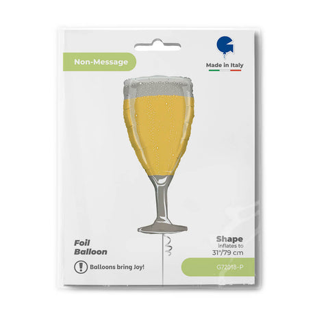 Ballon coupe de champagne - 31" - Gonflage Hélium en boutique