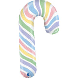 Ballon canne à sucre - Multicolore - 35" - Gonflage Hélium en boutique