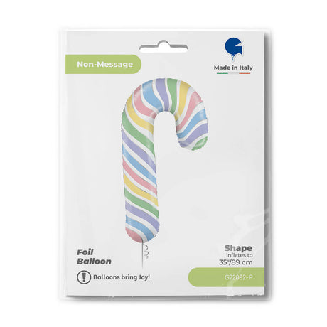 Ballon canne à sucre - Multicolore - 35" - Gonflage Hélium en boutique