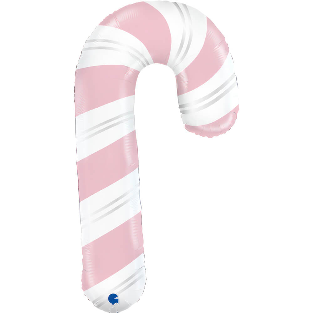 Ballon canne à sucre rose - 35" - Gonflage Hélium en boutique