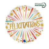 Ballon félicitations - Or - 14" - Gonflage Hélium en boutique