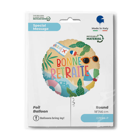 Ballon Bonne Retraite - Or - 14" - Gonflage Hélium en boutique