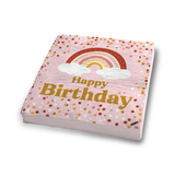 Serviettes anniversaire bohème - Lot de 20 - 33x33 cm