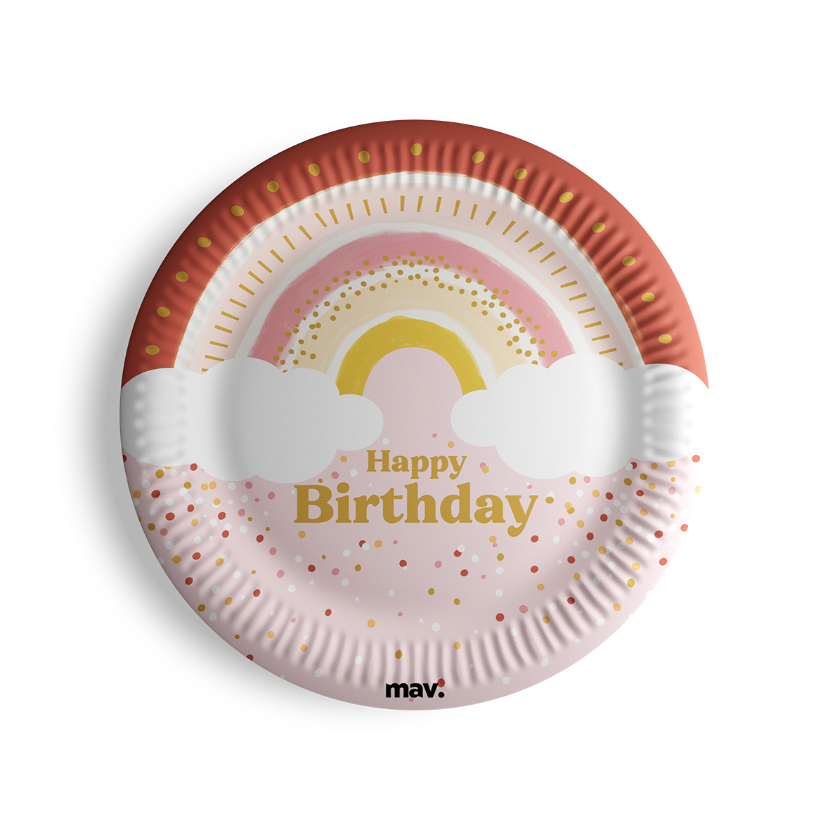 Assiettes anniversaire bohème - Lot de 8 - 18 cm