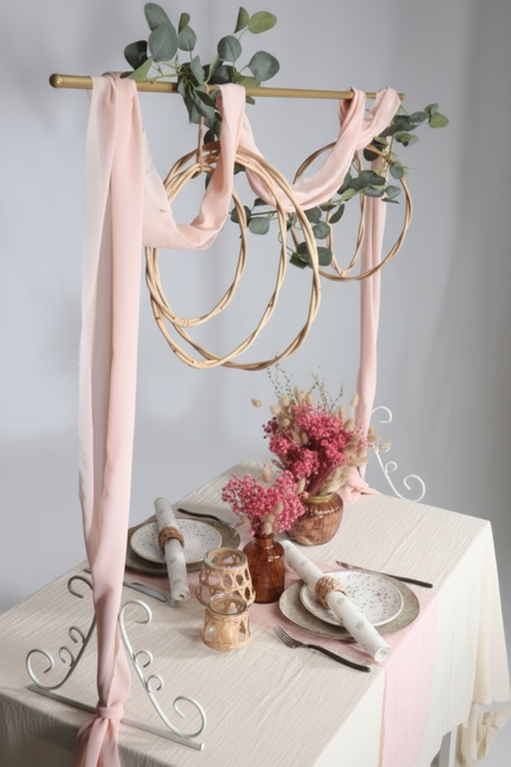 Barre décorative extensible en métal - mise en situation