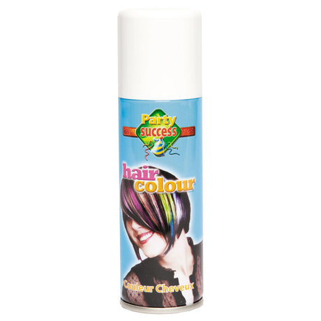 Bombe cheveux blanche 125ml, spray cheveux blanc temporaire pour déguisement, carnaval et Halloween