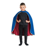 The image shows a reversible knight's cape, likely intended as a costume accessory for parties or themed events.