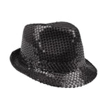 Silver sequin fedora – disco night, cabaret, 1920s