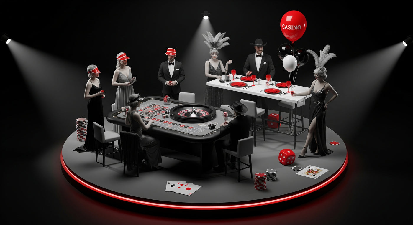 Thème Casino Las Vegas IdéaFête - Soirée poker chrome colorpop Mougins Villeneuve-Loubet