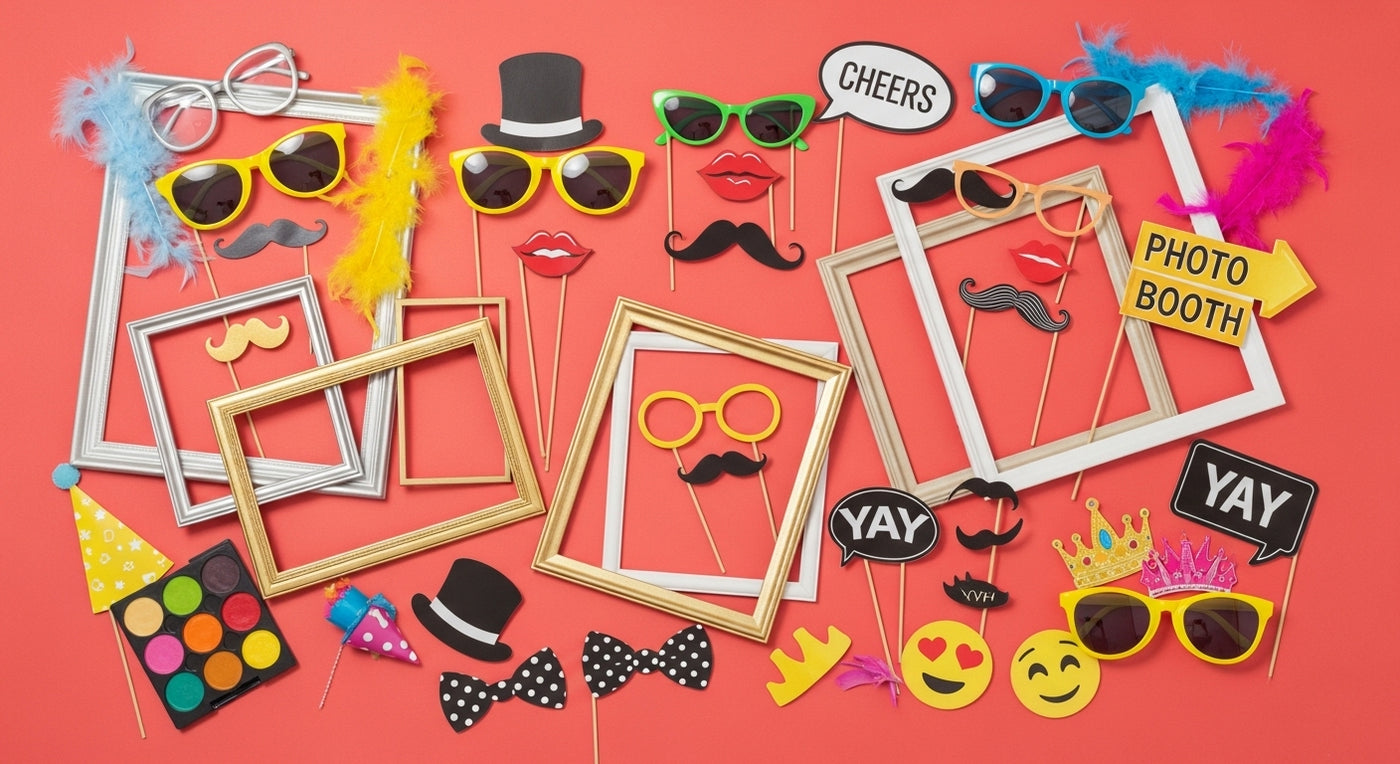 Accessoires photobooth IdéaFête - Props selfie coral Instagram Mougins