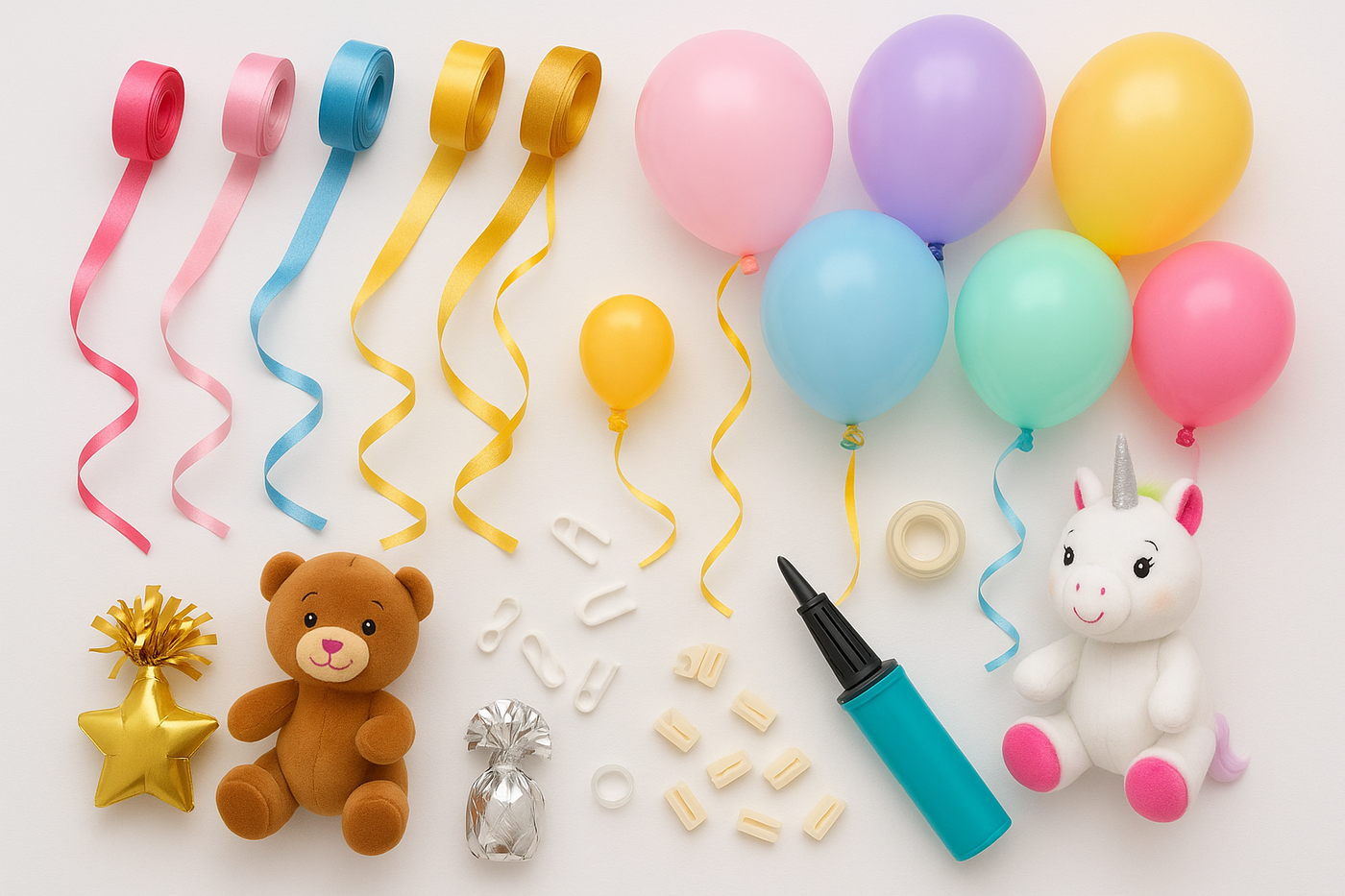 Accessoires ballons IdéaFête - Rubans poids matériel fête Mougins Villeneuve-Loubet