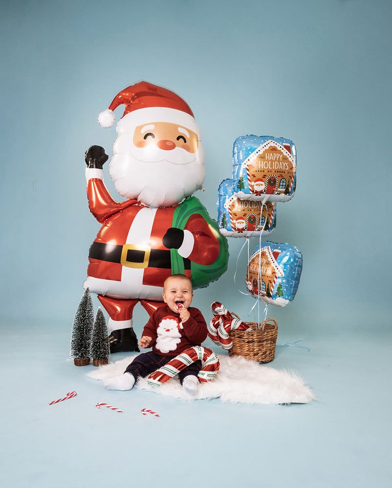 Ballon Géant Père Noël XL Gonflé à l'Hélium – Décoration de Noël Spectaculaire