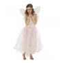 The image shows a fairy-themed costume set for children, consisting of three pieces: a dress, wings, and a wand. The costume is predominantly pink and white, with decorative elements such as glitter and tulle, suitable for a party or dress-up event.