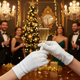 Gants blancs élégants portés - Noël et Nouvel An