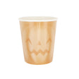 Gobelets carton 200 ml motif citrouille pastel, intérieur PLA (amidon de maïs), lot de 8 — gobelets écologiques pour fête Halloween et anniversaire enfant