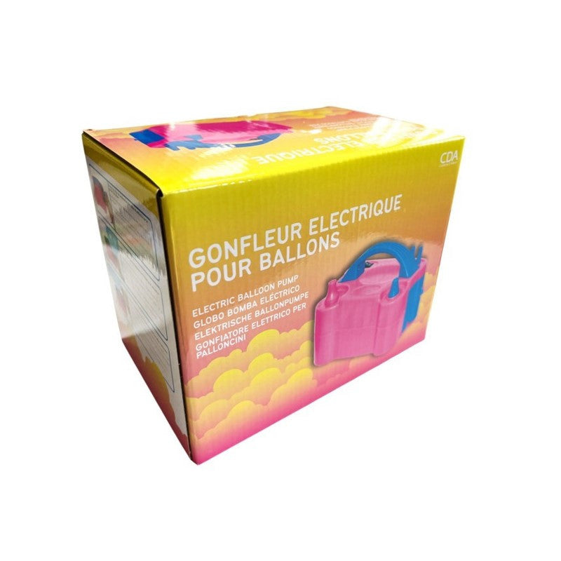 Gonfleur électrique à ballons double buse rose – fêtes et mariages – 2 modes