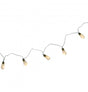 The image shows a string of party lights featuring 10 small warm white bulbs, with a total of 30 LEDs spanning a length of 365 cm.
