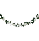 Guirlande dahlias blancs artificiels – mariage & fête – 220 cm – 9 fleurs