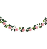 Guirlande dahlias blancs artificiels – mariage & fête – 220 cm – 9 fleurs