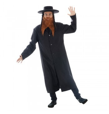 The image shows a child dressed in a pirate costume set, including a hat, eye patch, and striped shirt, with a toy sword as an accessory. The background is plain, focusing attention on the costume.